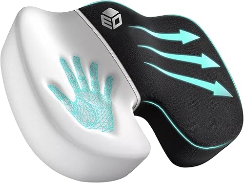 EpicDev Cojín de asiento de espuma cómoda para aliviar el dolor de coxis, espuma viscoelástica ergonómica antideslizante para apoyo sentado todo el