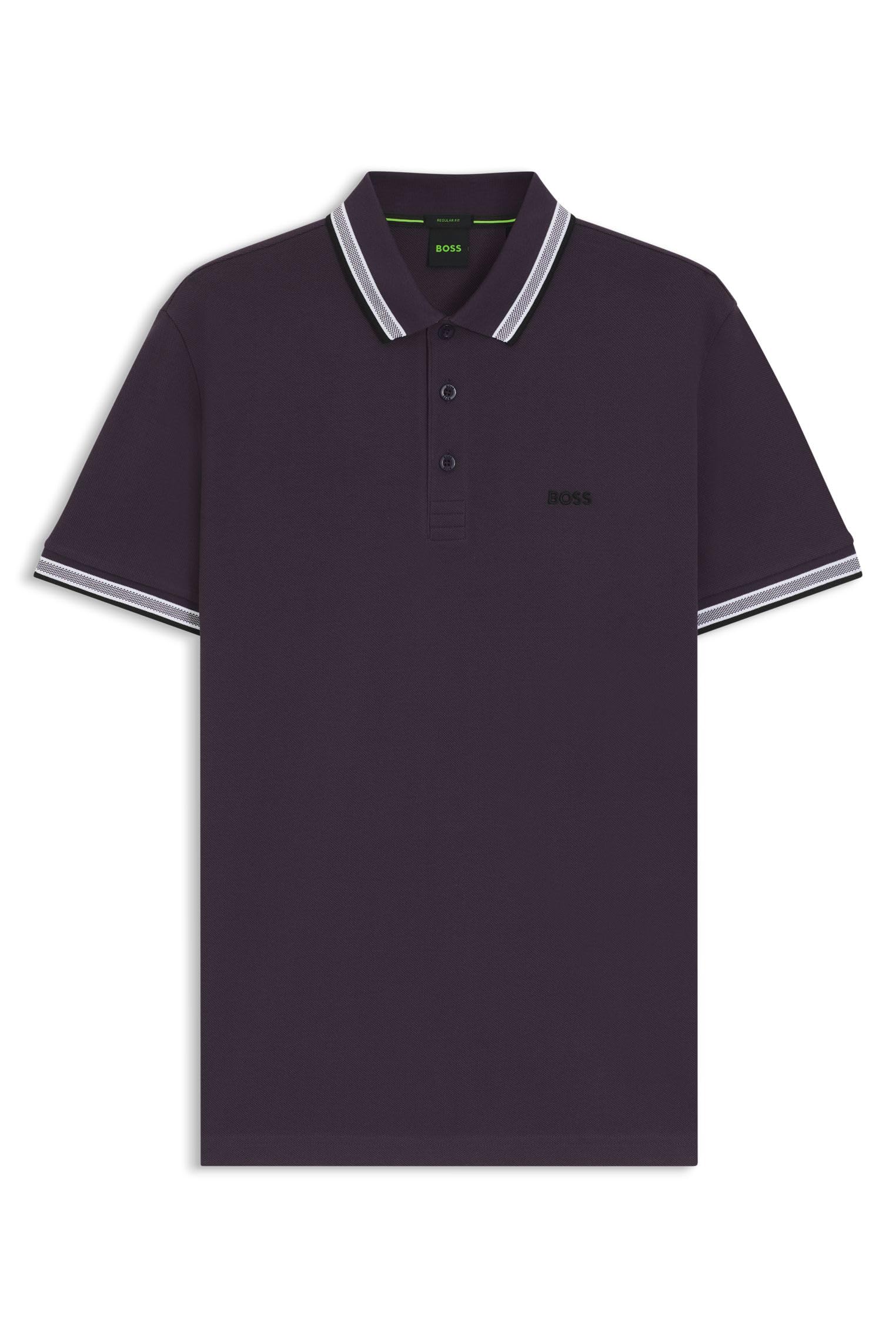 BOSS Mens Paddy Contrast-Logo Paddy Polo Shirt in Cotton piqué