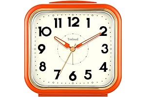 5.5" Classic Retro Alarm Clock with Gentle Wake for Bedrooms and Office