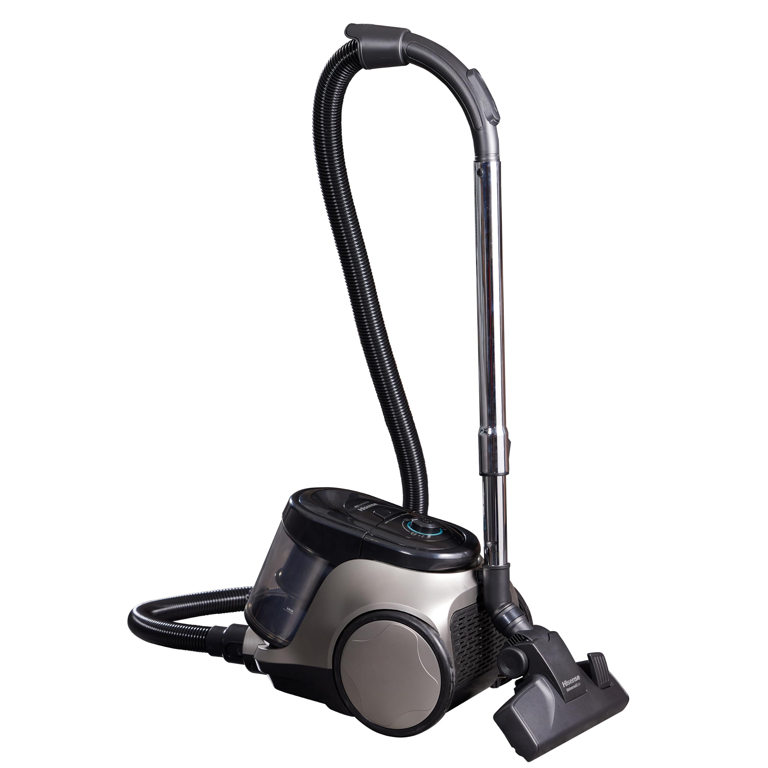Hisense HVC20E3H2TPA Aspiradora Trineo ciclónica sin Bolsa, Cepillo HI2 Textil y Mascotas, Potente succión de 160W, Tubo telescópico metálico y Boquilla con Cepillo 2 en 1 para Suelos Duros