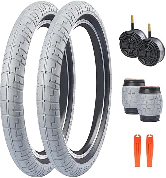 MEGHNA Bike Tire 20 inch 64-406 Mountain Bike Tire 20 x 2.4 with Bike Inner Tube AV 48mm Valve Tire Lever Foldable