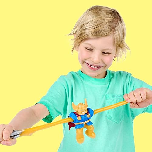 Miniatura 4 de Heroes of Goo Jit Zu Goo Shifters Marvel Edition Stretch Hero Battle Attack Thor | Figura de juguete súper Scrunchy Marvel | Aplasta el núcleo |