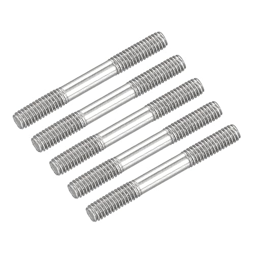 Miniatura 37 de METALLIXITY Tornillos de doble extremo (rosca M4 de 6.299 in de longitud), 5 piezas, pernos de varilla de doble rosca de acero inoxidable 304