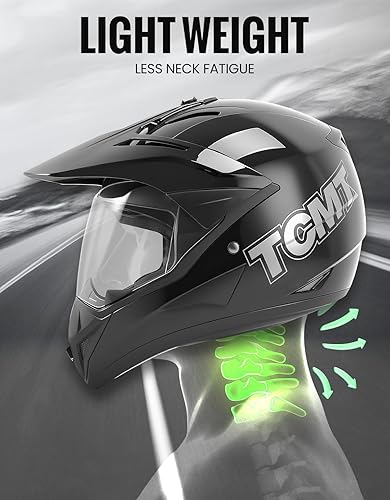 Miniatura 7 de TCMT Casco de motocicleta unisex para adultos de cara completa, todoterreno, bicicleta de tierra, motocross, ATV, bicicleta de montaña, casco MX