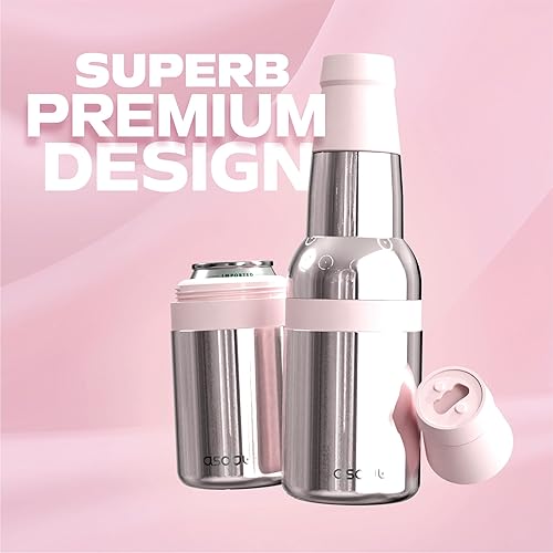 Miniatura 13 de Asobu Frosty Beer 2 Go Enfriador de botellas y latas de cerveza de acero inoxidable de doble pared con aislamiento al vacío y destapador de cerveza