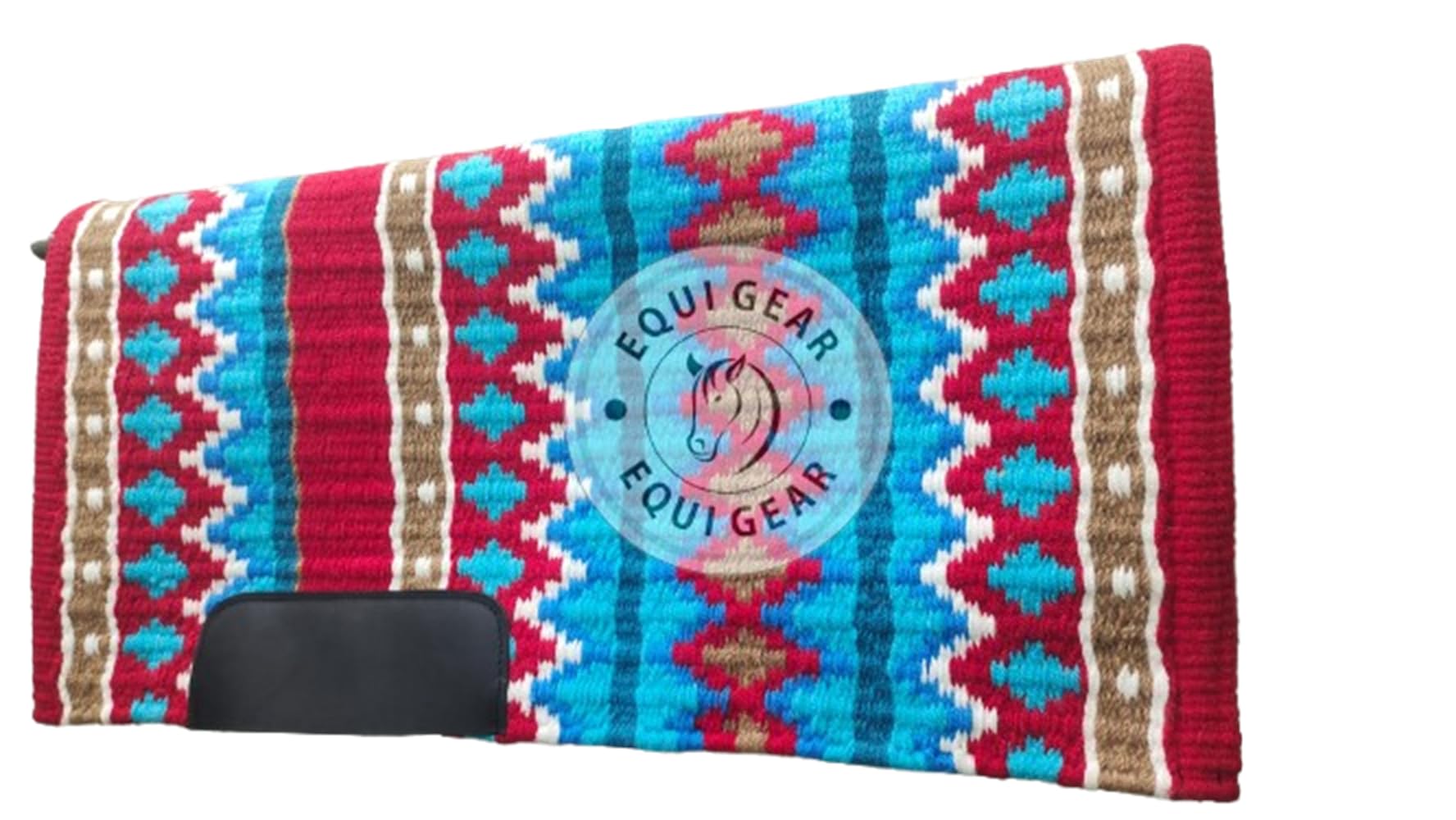 EQUIEMPRESS Western Show Saddle pad/New Zealand Wool Horse Western Saddle Blanket Top Wool Pad Sensor Flex (Customization Available) AN-420 (36