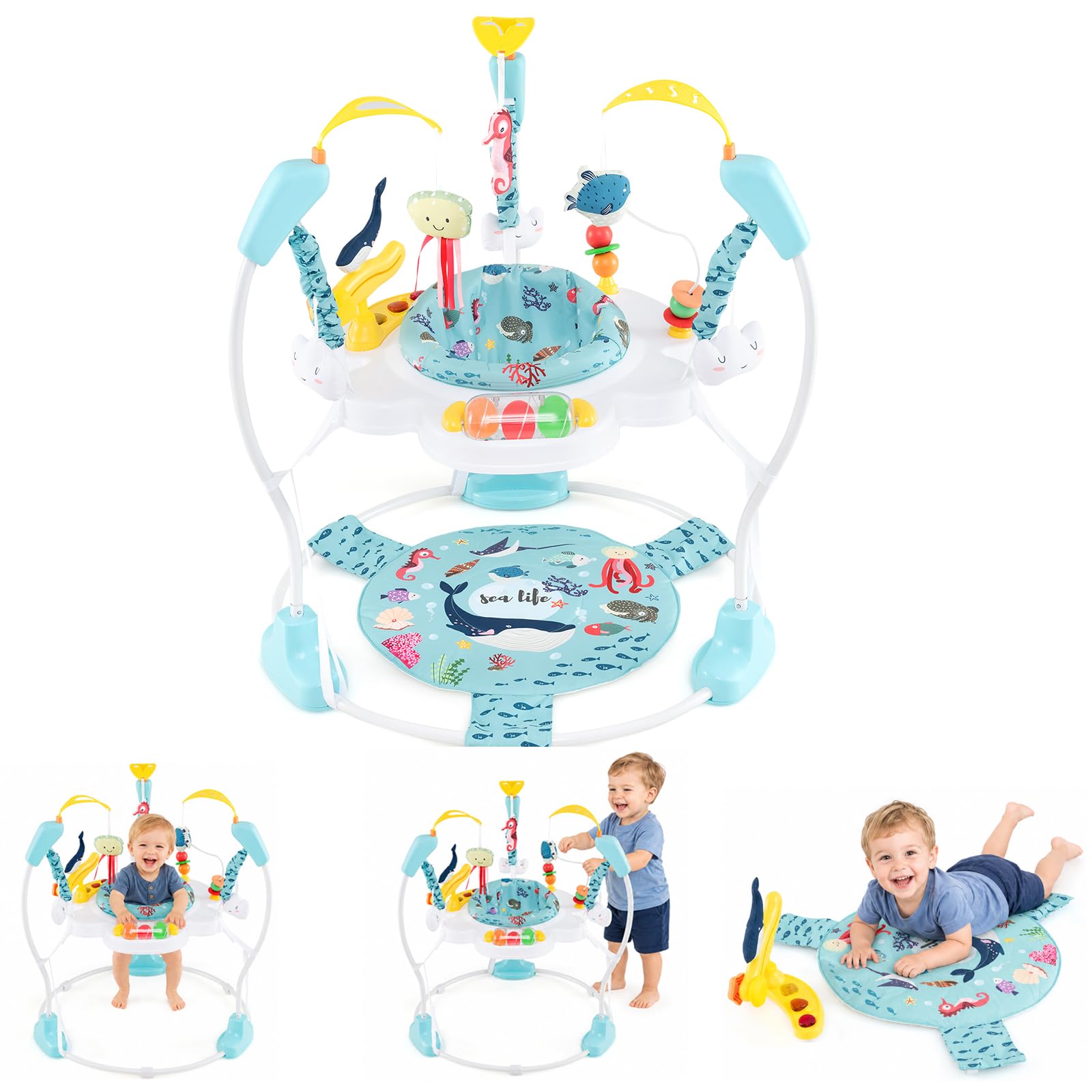 Amazon.com: HONEY JOY Baby Bouncer Activity Center, Infant Jumper