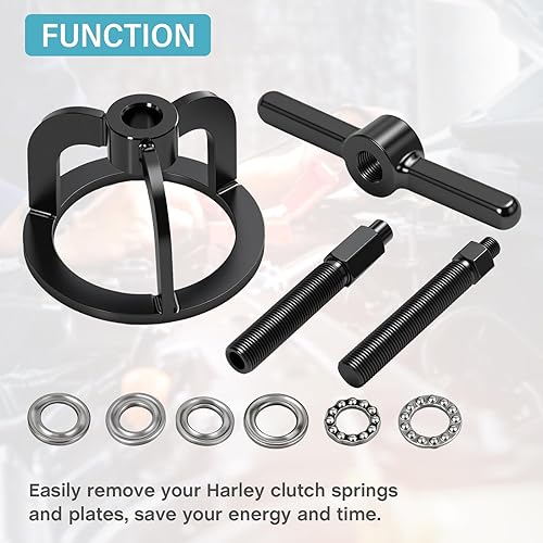 Miniatura 9 de Compresor de Resorte de Embrague Herramienta de Compresión Repuesto para Harley Davidson Softail Touring Sportster XL XLH 883 1200 Dyna Buell