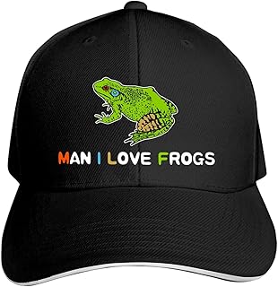 Dad Hat Man I Love Frogs Baseball Cap for Men Women Snapback Hat Aldult Curved Brim Casquette Truck Hat Adjustable