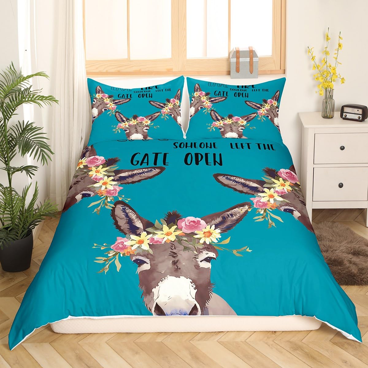Amazon.com: Donkey Duvet Cover for Kids Boys Girls,Cartoon Funny 