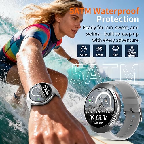 Miniatura 5 de 2026 AI Smart Watch with GPT, 1.43" AMOLED Corning 8H Display, Bluetooth Calls, GPS Route Tracking, 5ATM Waterproof, 150+ Sports Modes, Heart Rate