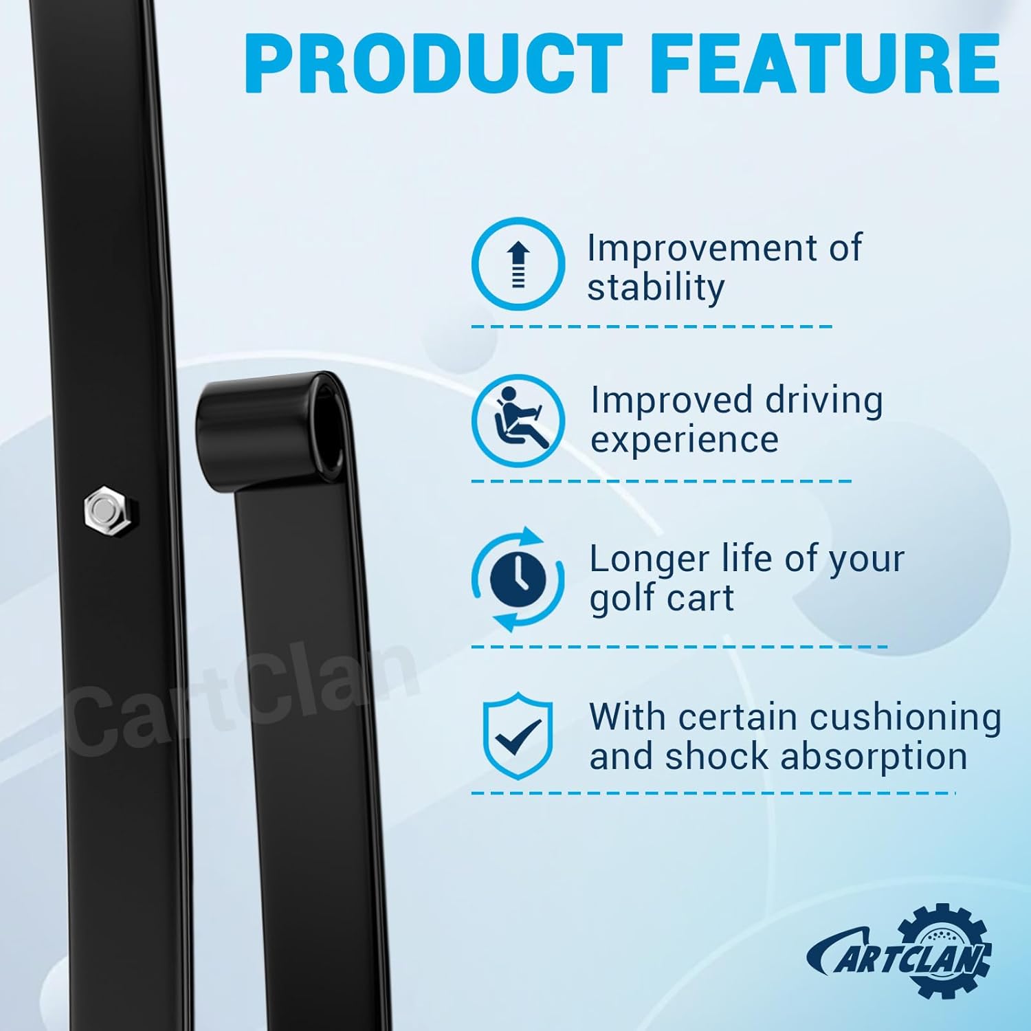 Club Car Precedent Rear Leaf Spring Kit, Golf Cart Rear Leaf Spring Kit Suitable for Club Car Precedent/Tempo/Onward Golf Cart, OEM#: 1015583, 102506401, 1012180