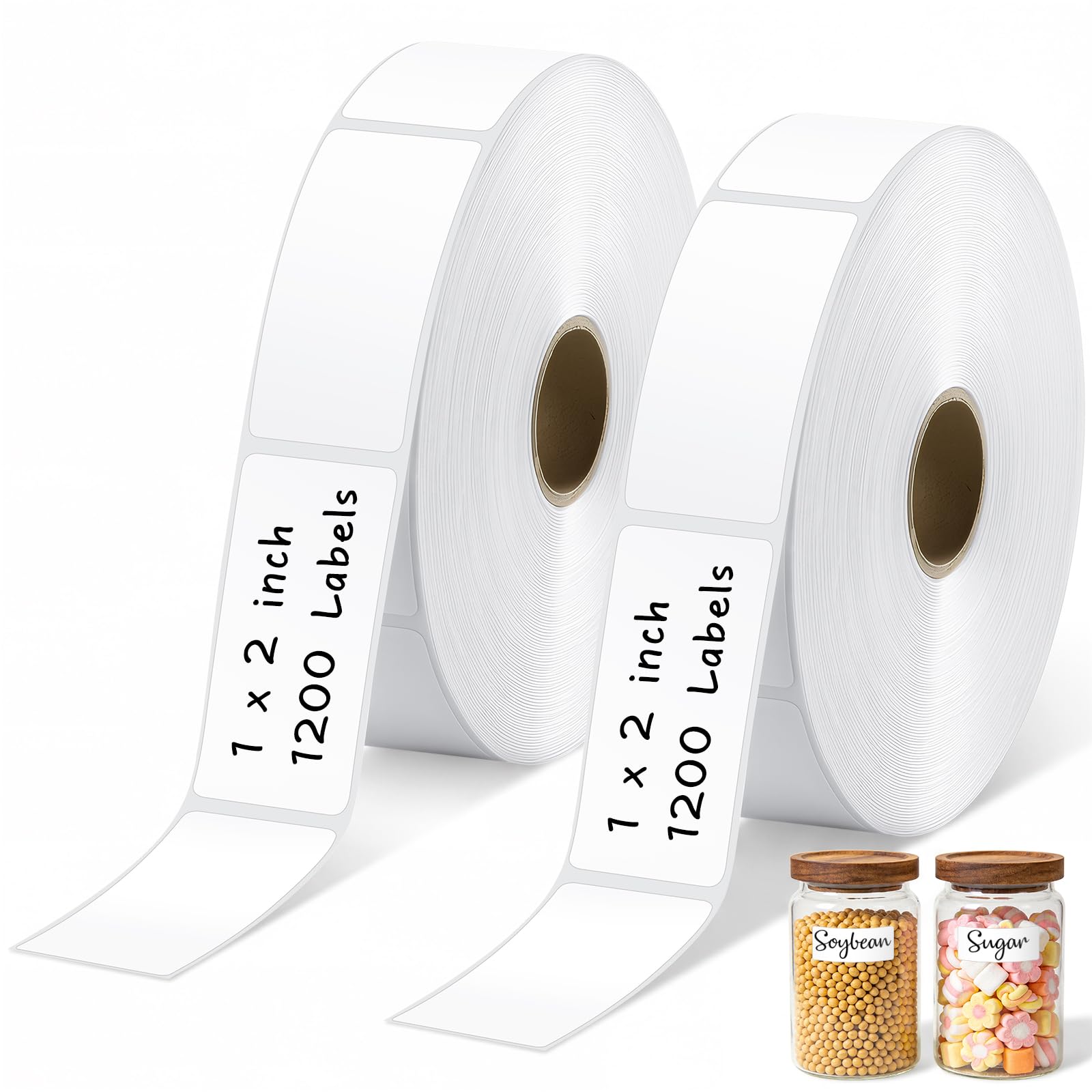 JIANTA 2400 Self Adhesive Address Labels, 25x50mm Waterproof