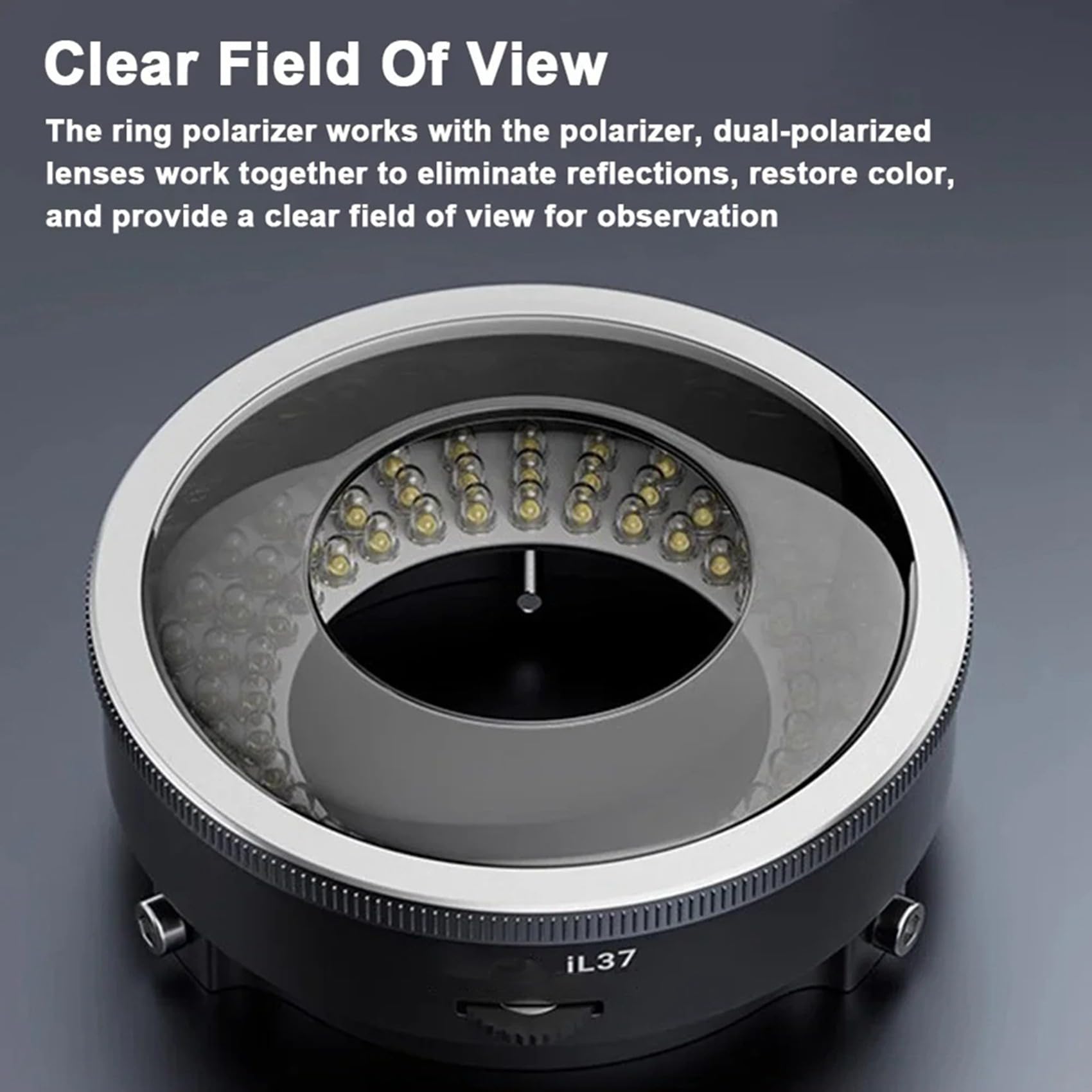 2X IL37 Mikroskop, Polarisierte LED-Ringlichtlampe, Anti-Illuminator-, die Reflexionen Eliminiert