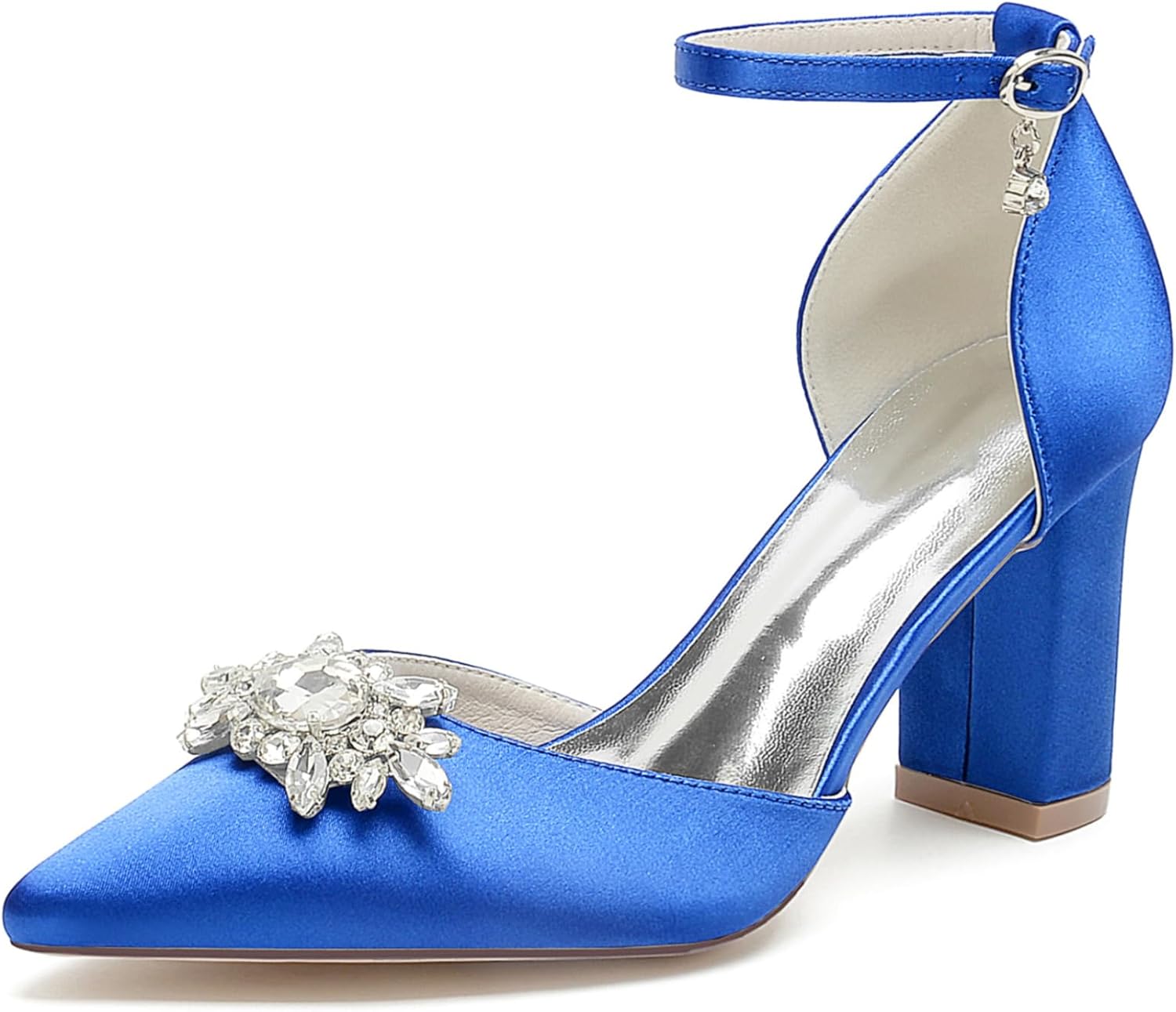 Sandali Donna Tacco Blocco 5cm Con Cinturino Alla Caviglia | Punta Aperta Stile Schiava | Scarpe Festa E Cerimonia | Numeri Dal 31 Al 52