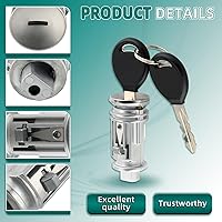 Vista 3 de AUTOKAY 703719C Interruptor de llave de encendido Cilindro de bloqueo con dos llaves Se adapta a Chrysler 300 300M Concorde LHS para Jeep Cherokee