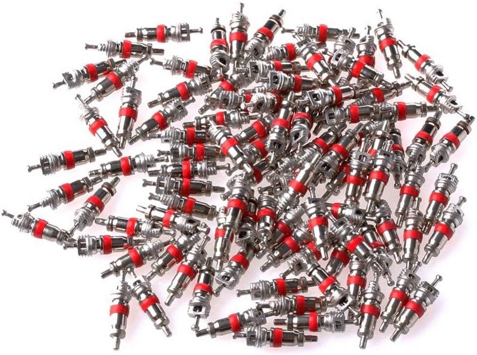 DELUX AUTOMOTIVE® Car,Motorcycle (Bike),Scooter Replacement Tire Valve Stem Core Part - Pack of 100 Pieces