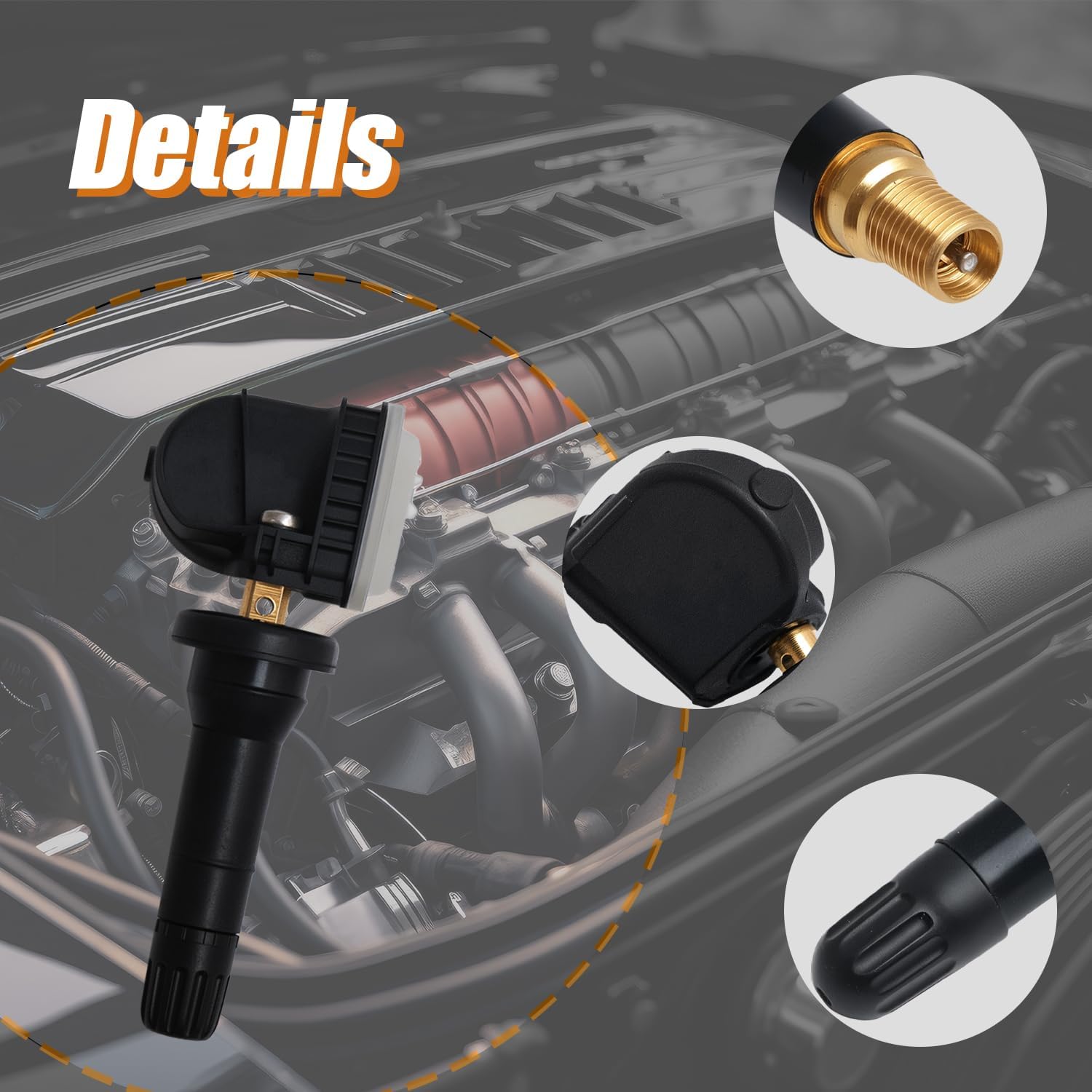 Pre-Programmed TPMS Sensor Tire Pressure Monitoring Sensor 13516165 fit for Buick Enclave, fit for Cadillac XT4, fit for GMC Acadia, fit for Chevrolet Malibu Traverse Trailblazer - 433MHz (4)