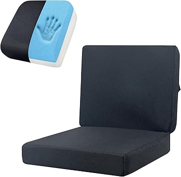 Thick Booster Car Seat with Back, Seat Cushion for Tailbone Pain Relief, Portable Breathable Mesh Fabric, for Office Chair Cushion, Adult Car Seat, Wheelchair Black