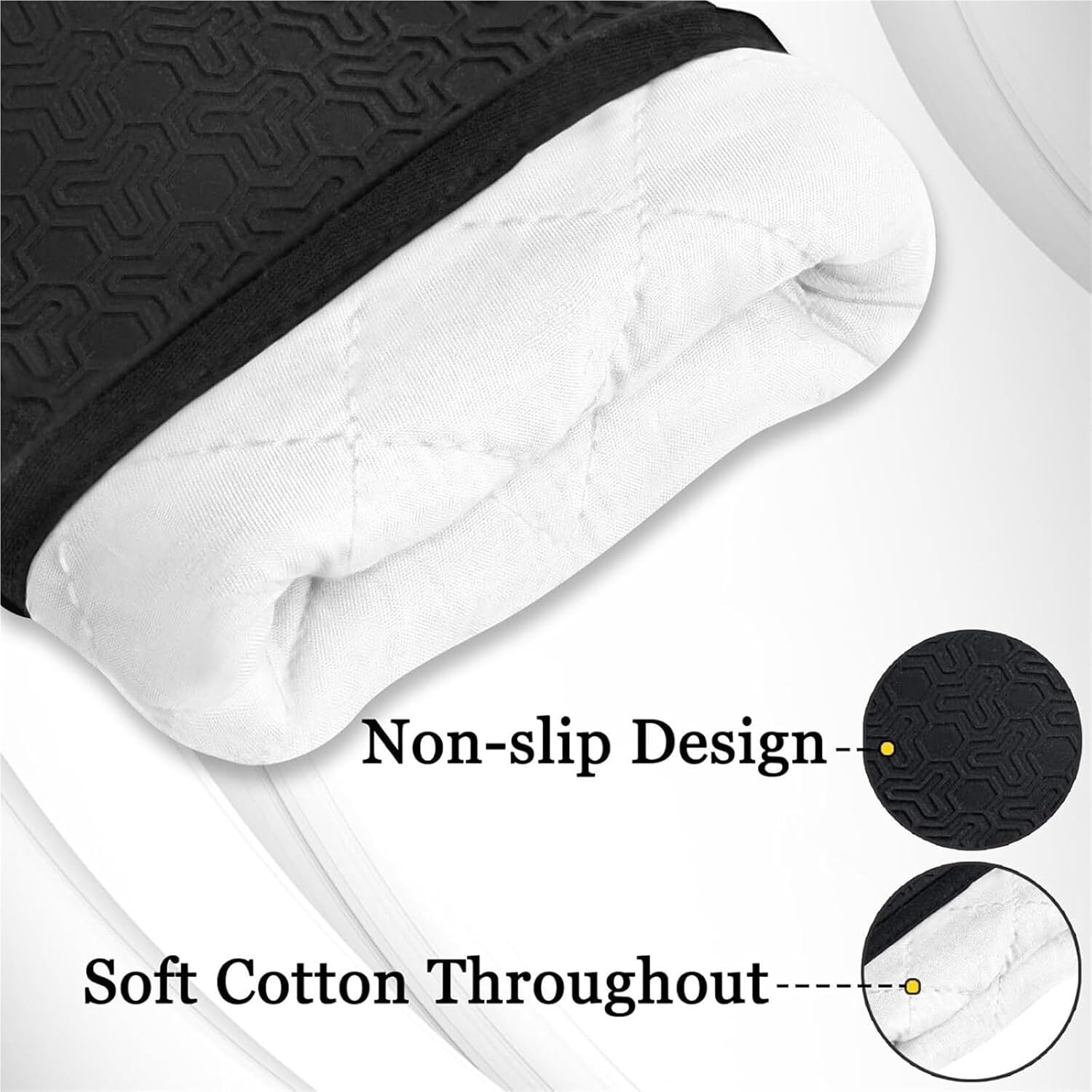 8PCS Heat Oven Mitts and Pot Holders Set, 480°F Safe, Extra Long Silicone with Soft Cotton Lining