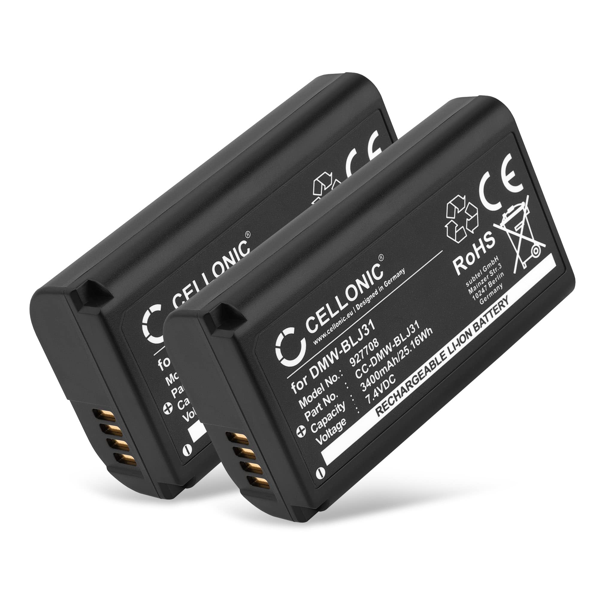 CELLONIC 2x Batteria compatibile con Panasonic DMW-BLJ31, Lumix DC-S1