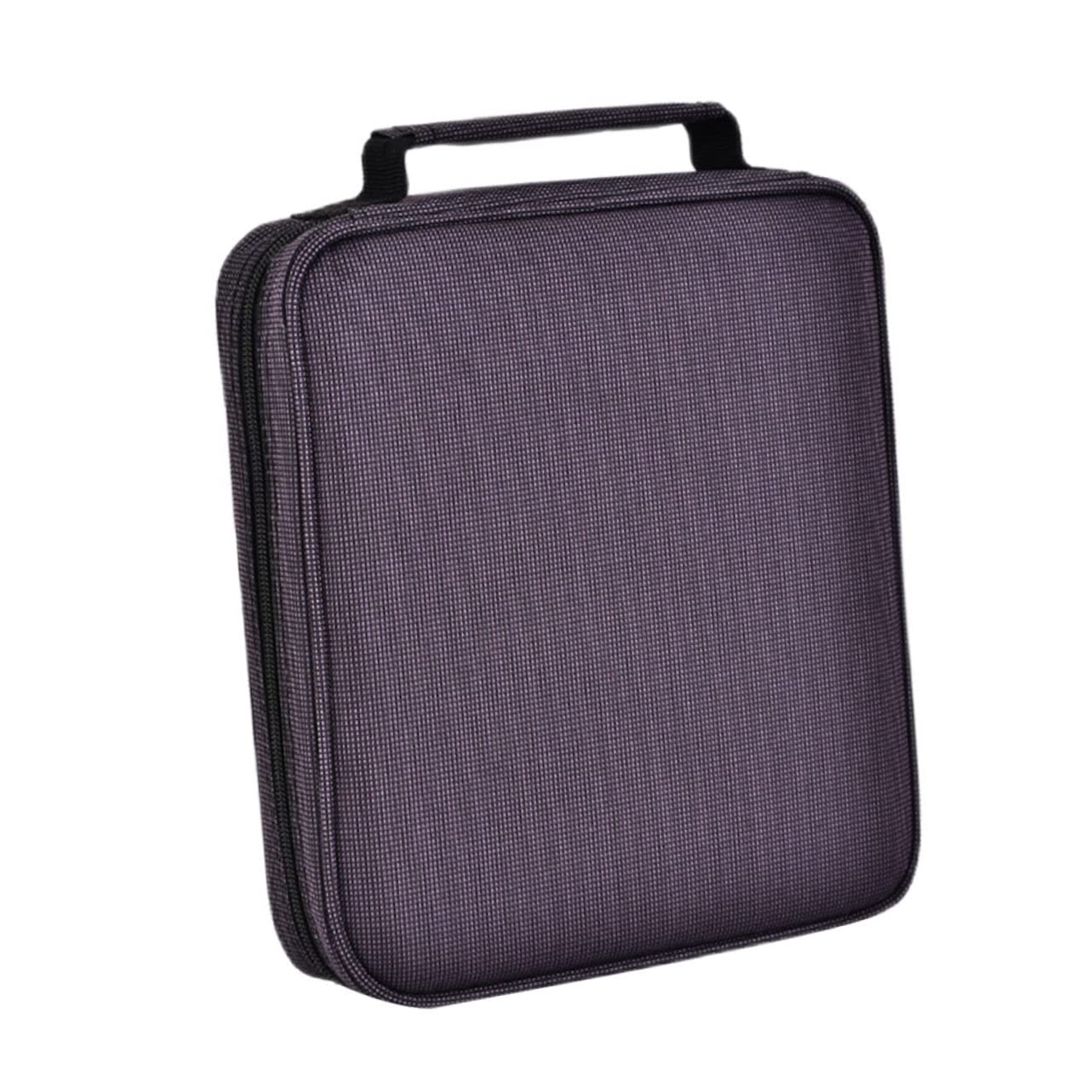 Estuche Portátil para Lápices Púrpura 120 Colores Asa, Tela Mate