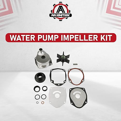 Miniatura 6 de Kit impulsor de bomba de agua compatible con Mercury Marine y Mercruiser - 1991-2021 - Sustituye a motores 817275Q05, 817275T4, 18-3147, 9-48315