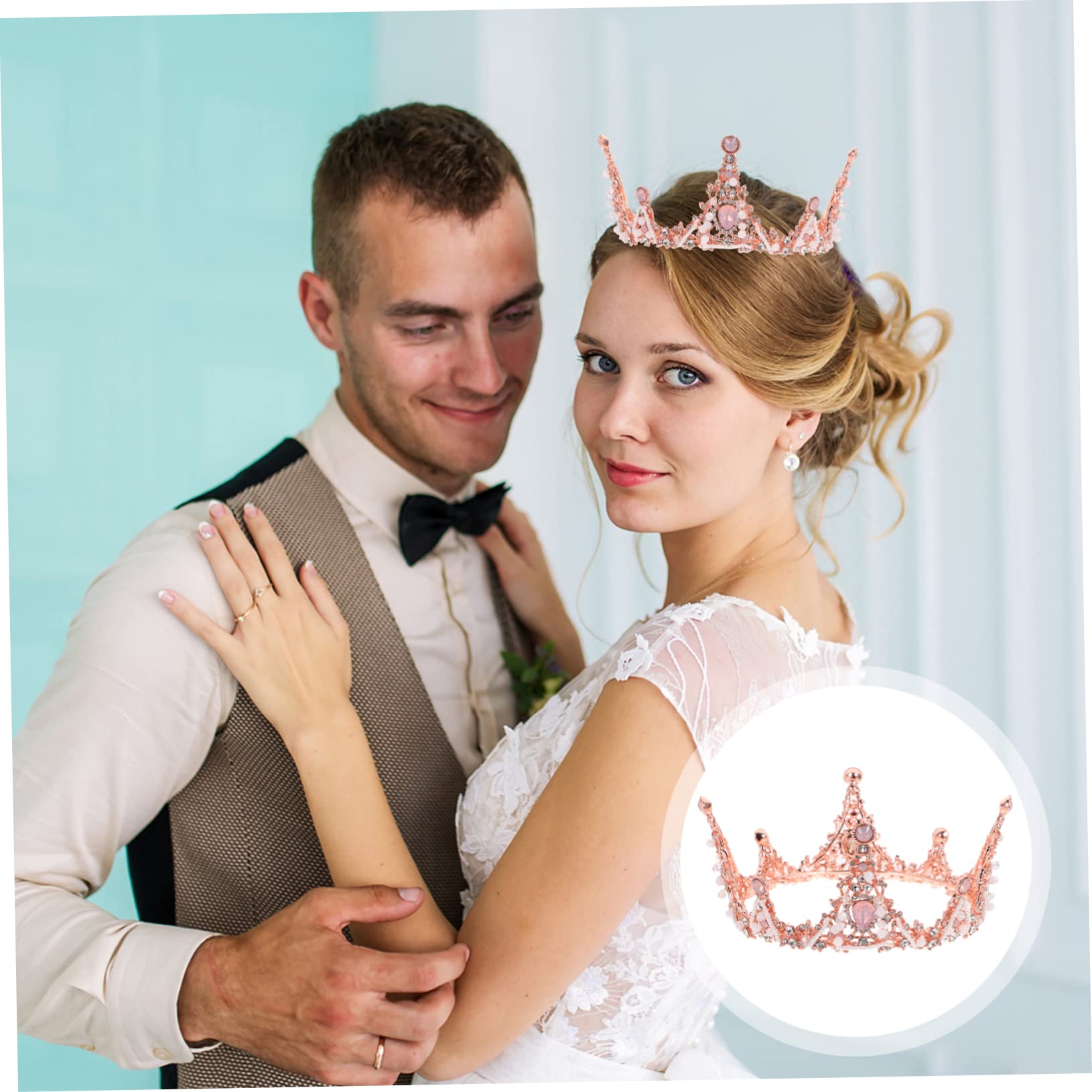 Diadema de Novia Elegante con Diseño de Redonda Rosa para Bodas Tocado Creativo para Mujeres y Niñas Accesorio para y Celebraciones