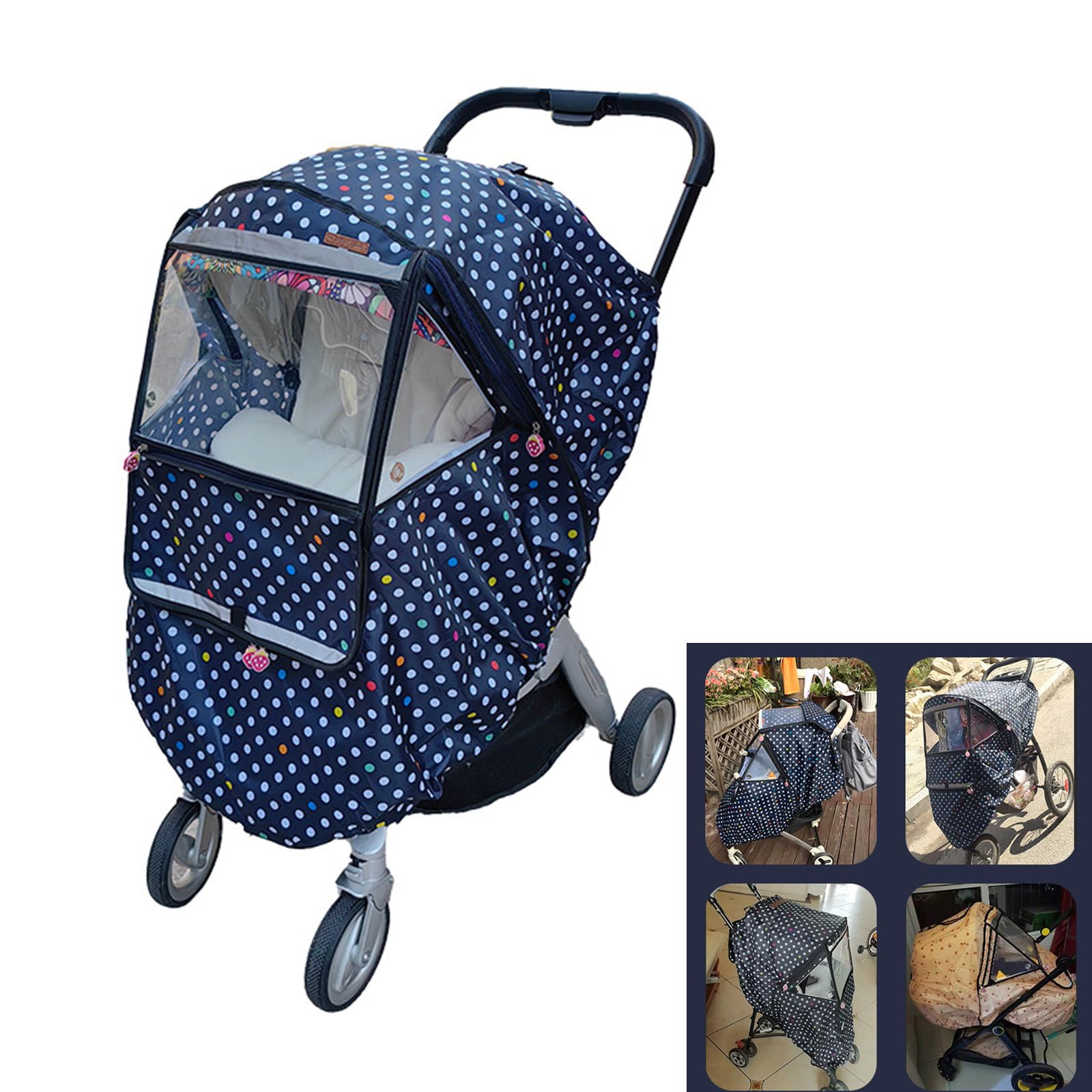 Parapioggia per passeggino, protezione antivento, protezione dalle intemperie, accessori per l'inverno