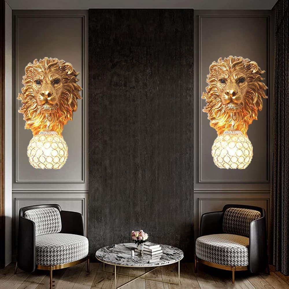 家のリビング、書斎のテーブル飾り、金色のライオンの置物 【公式通販】