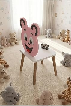 ocuk Sandalyesi Happy Face   Ah ap Ayakl , Sevimli Fig rl  Pembe