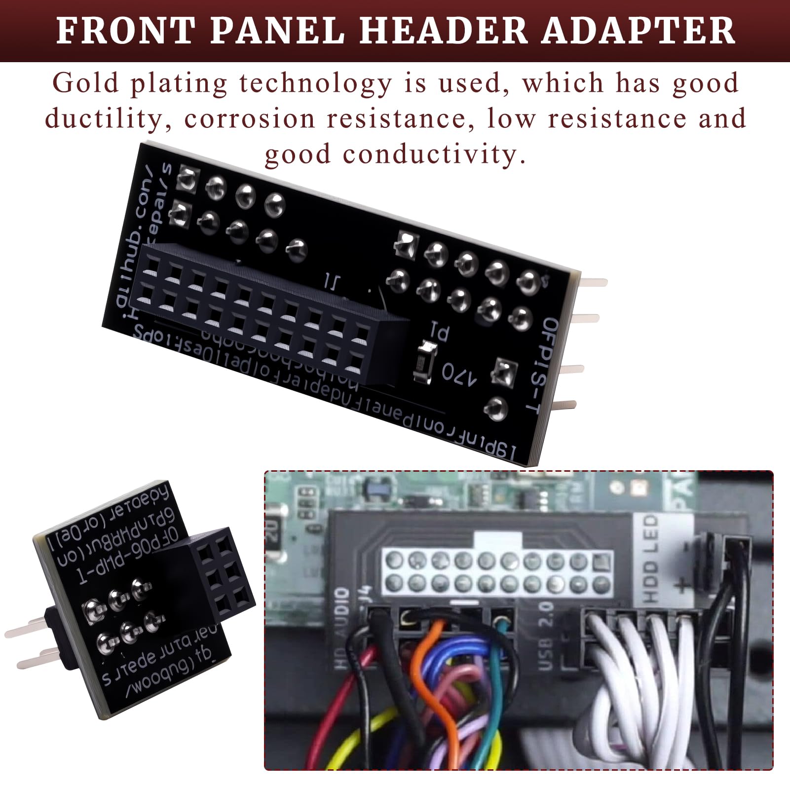 Dell Optiplex Header Adapter - USB & Audio -7