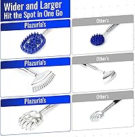 Vista 2 de Oversized Back Scratcher Massager with 3 Detachable Heads, Stocking Stuffers for Men & Women, Extendable 30" Handle with Spikes, Rake & Bear Claw