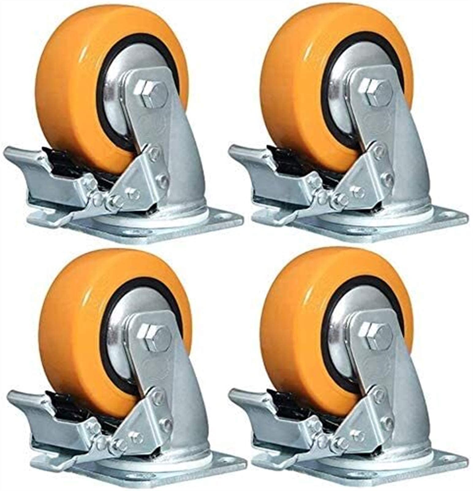 Roues pivotantes anti-trace pour stopper les vibrations des chariots lourds