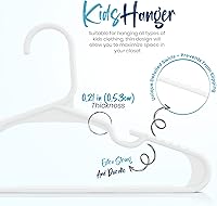 Vista 2 de Utopia Home Paquete de 40 perchas para niños, perchas de plástico de 11.5 pulgadas para armario, perchas para ropa y colgador infantil para armario