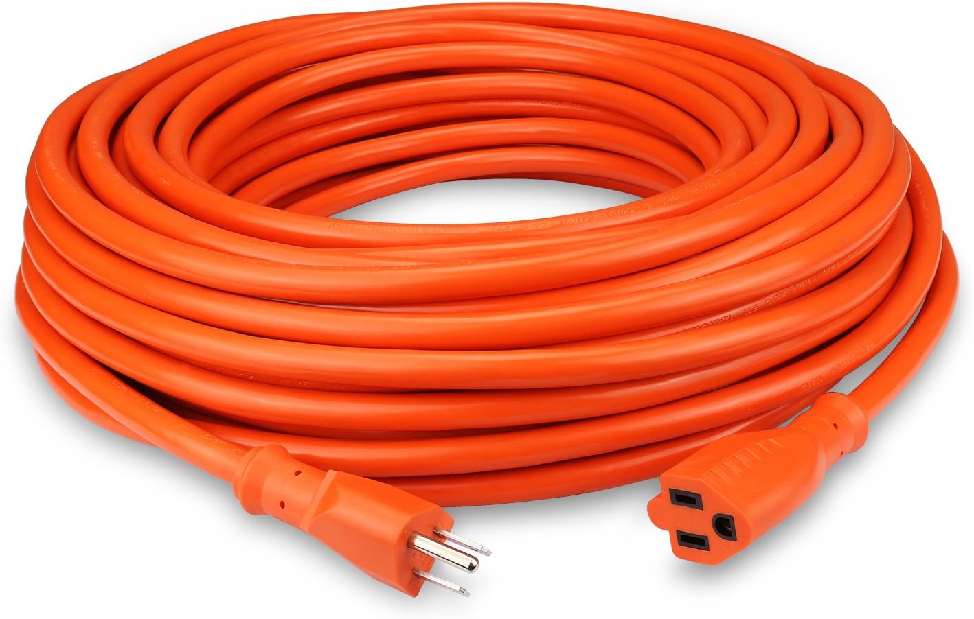 Allsmartlife Heavy Duty Outdoor Extension Cord 100 FT 12/3C Outdoor Power Extension Cable 12 Gauge - 15A 125V 1875Watt SJTW High Visibility Vinyl (Orange)