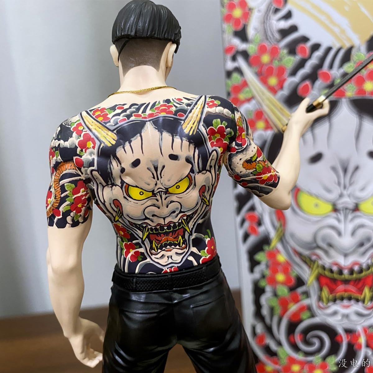 QAHEART Anime Illustration Figures Original Art Painting Goro Majima Figure Kiryu Kazuma Action Figurine Desktop Ornament Collectibles