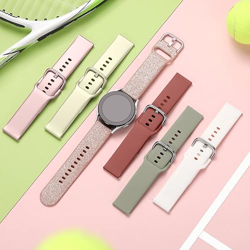 Miniatura 2 de DaQin Paquete de 10 correas compatibles con Samsung Galaxy Watch 7654 1.575 in 1.732 inWatch 6 Classic 1.693 in 1.850 inWatch 5 Pro 1.772 inWatch 4