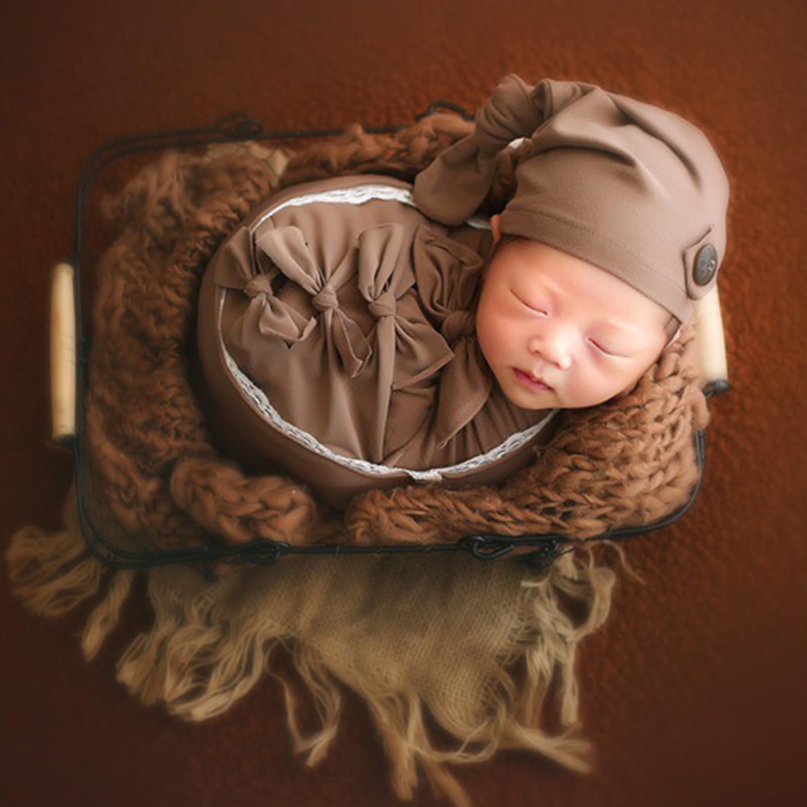 Coperta avvolgente per neonati, per fotografia, per feste di nascita, morbida ed elastica, ideale come accessorio per fotografie