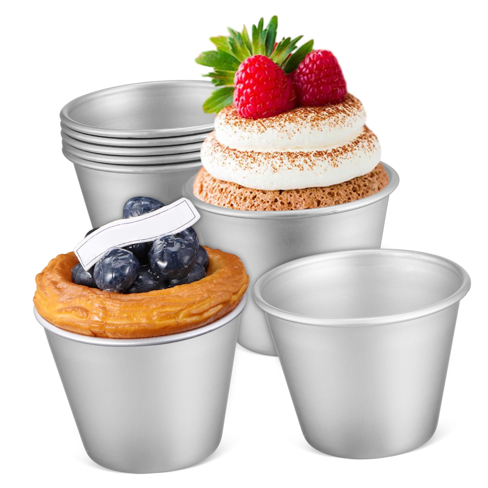SHOWERORO 24pezzi Stampo Per Cupcake Molds Per Muffin e Budini Accessori Per La Versatili e Facili Da Pulire Per Cucine e Feste