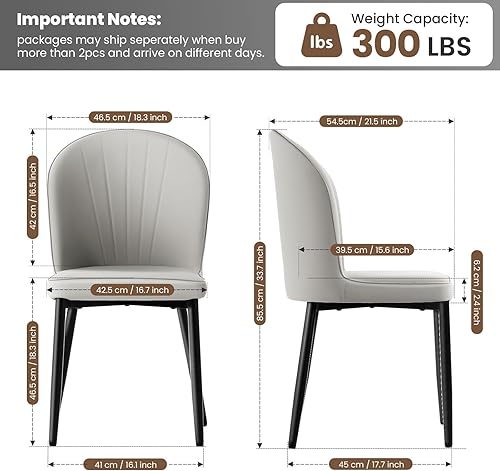 Miniatura 2 de Lamberia Juego de 2-4 sillas de comedor, sillas de tela resistentes a los arañazos, modernas de mediados de siglo, sillas de comedor tapizadas para