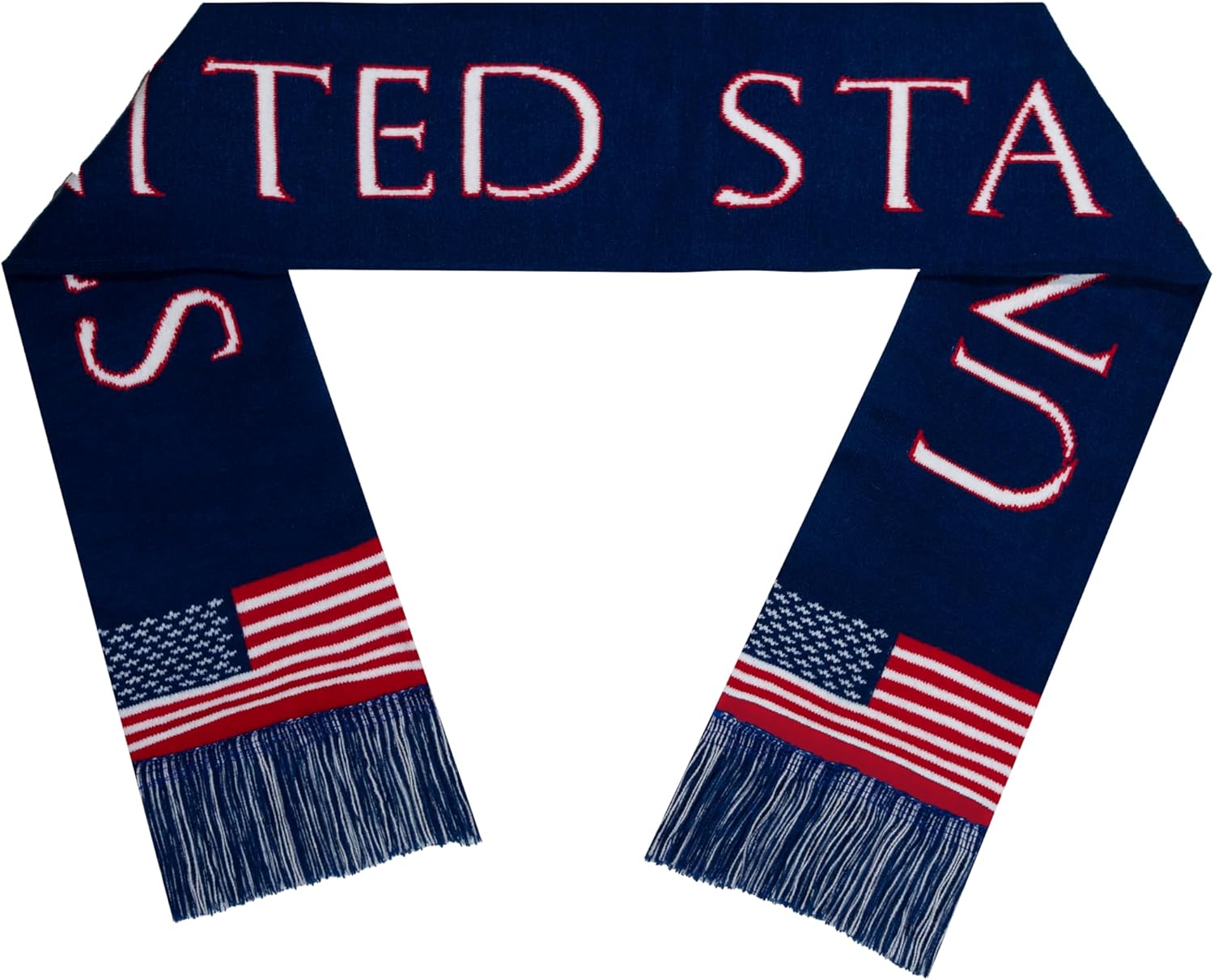 Premium USA Soccer Team Scarf for Fans — Knit Accessory for Supporters, 2026 World Cup