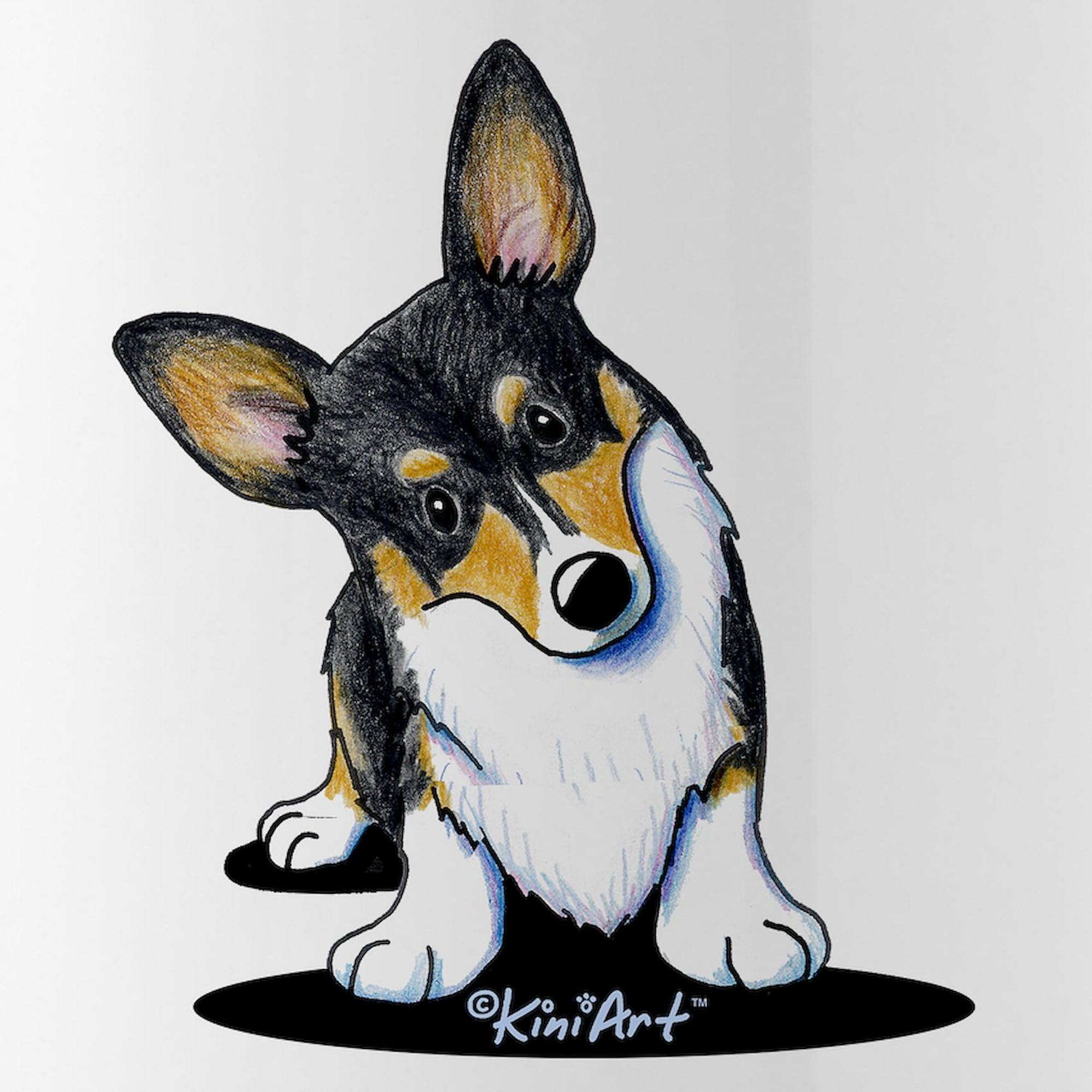 CafePress Tricolor Corgi Stainless Steel Water Bottle - 1.0L (34 Oz) BPA-Free, Leak-Proof Design