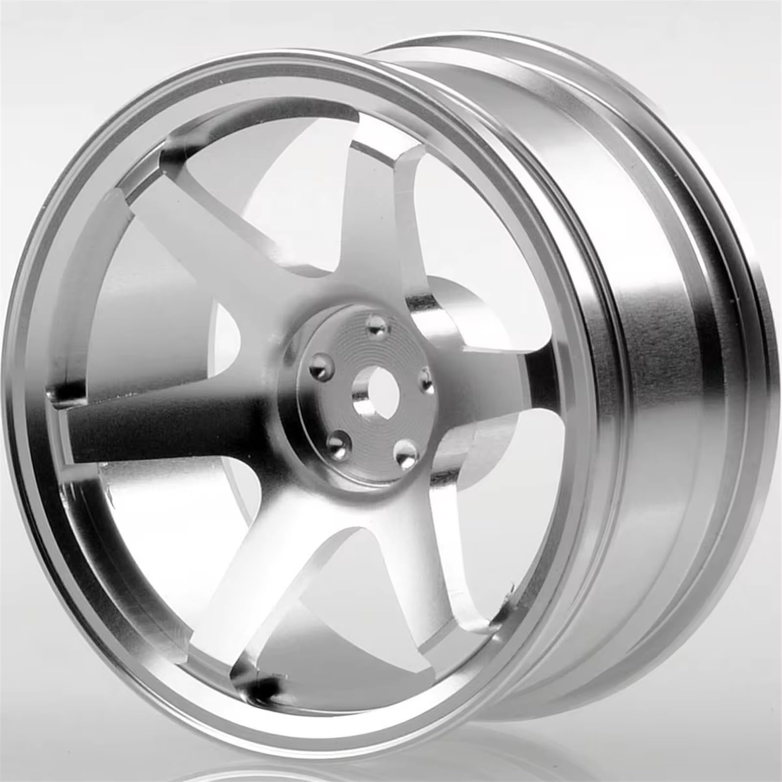 RC Ruote Gomma 4 pezzi in lega di alluminio 6 raggi cerchione per 1/10 RC On-Road Drift Upgrade accessori parti di ricambio