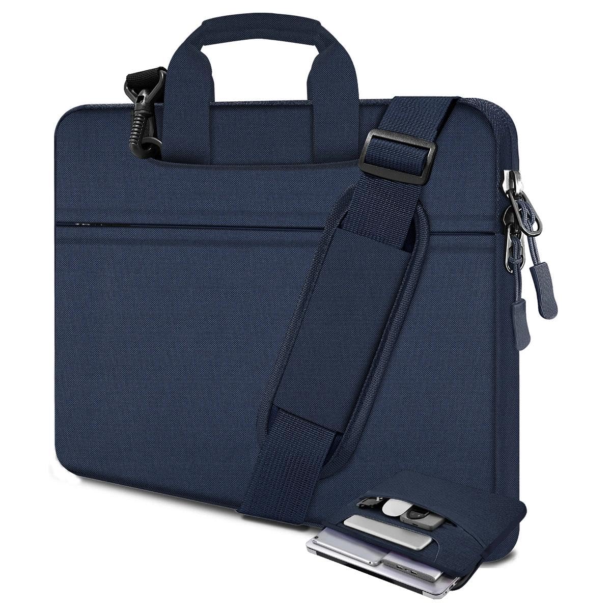 HSEOK Borsa a Tracolla per Laptop da,Resistente e Protettiva Antiurto con Tasche Multiple,Compatibile con e la maggior parte dei Notebook da 13"-17.3"