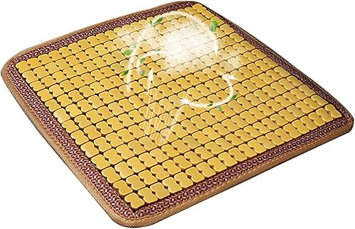 Miniatura 6 de Kumprohu Cojín de asiento para el conductor del asiento del automóvil, almohadilla de bambú transpirable, doble seda de hielo de verano, universal,