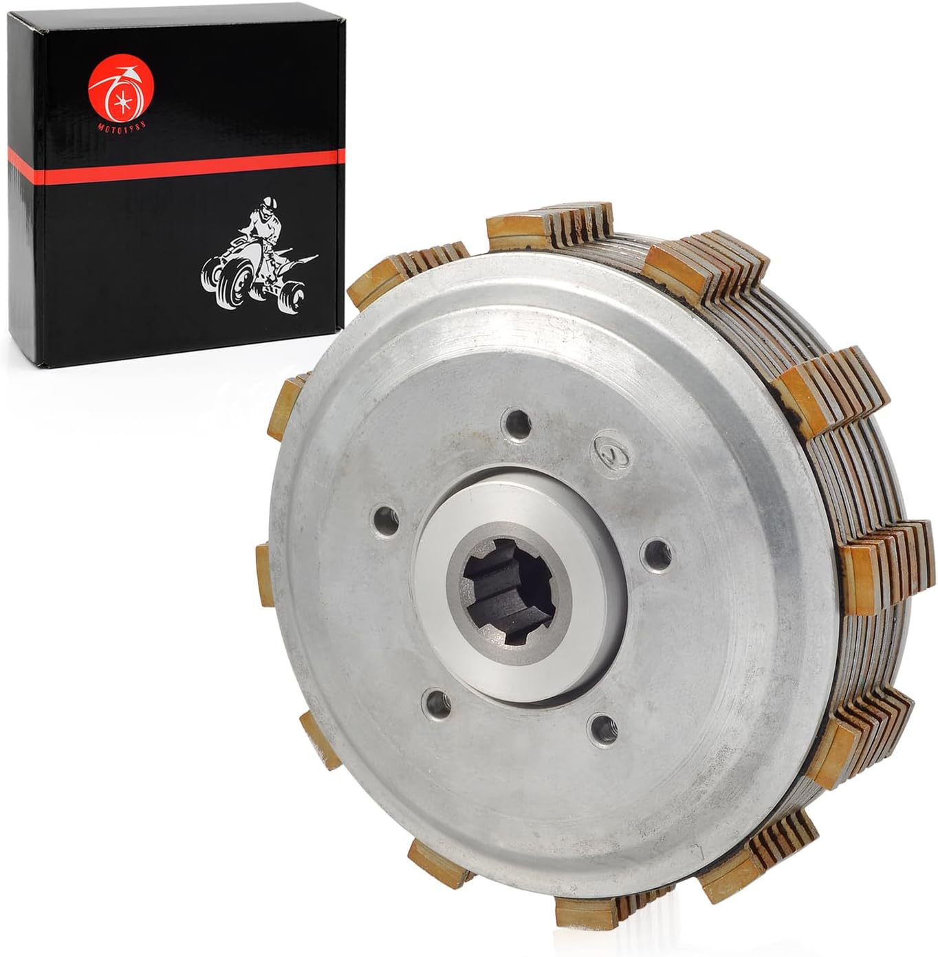Clutch kit Center Inner Hub & Outer Pressure Plate Compatible with Yamaha Warrior 350 Raptor 350 Big Bear 350 Kodiak 400 MOTO-4 YFM350 1987-2013