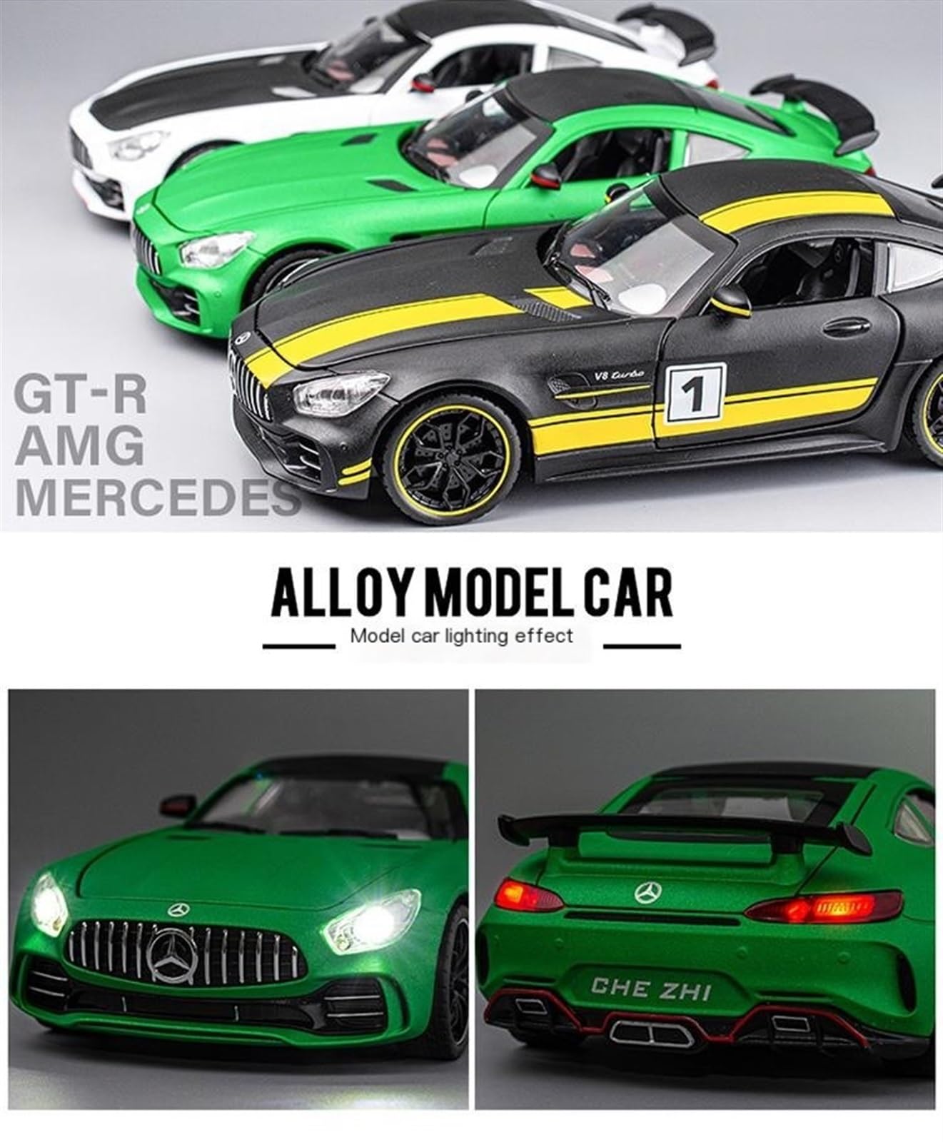 1/18 メルセデスベンツ AMG GT R ダイキャスト ライト サウンド