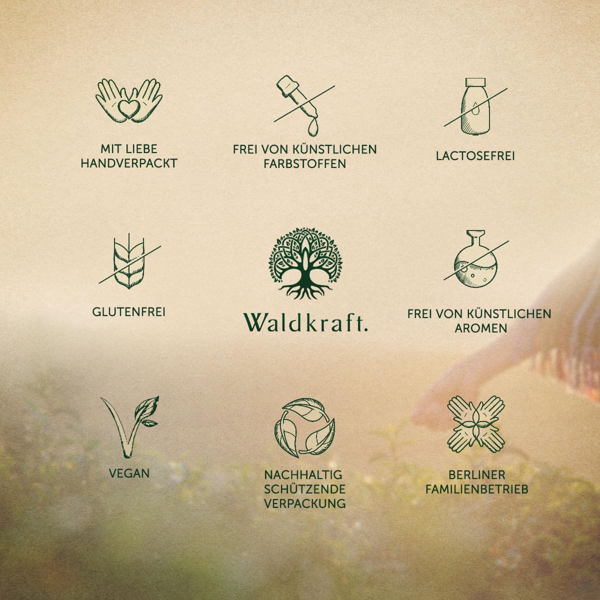 Waldkraft PEA Drops 99% Reinheit – 56 Lutschtabletten mit hochreinem Palmitoylethanolamid – Ultramikronisiert für hohe Bioverfügbarkeit – Laborgeprüft, vegan & ohne Zusatzstoffe – Ideal für unterwegs