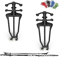 Vista 1 de Soporte universal para bastones y esquís de fondo - 1 par, soporte universal para bastones de esquí nórdico (negro)